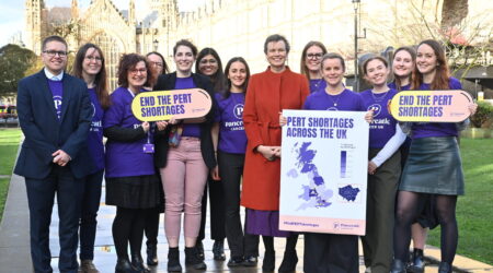 Our PERT campaigners gathered outside parliament parliament for our emergency event